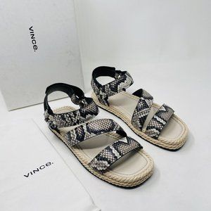 Vince Women Elian Sandals Size 6 Shoes Snake Print